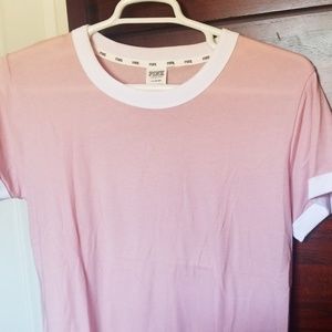 VS Pink baby pink tee shirt size L